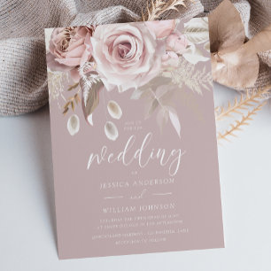 Invitation Luxe Blush Floral Mariage