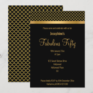 INVITATION LUXE ÉLÉGANT THÈME MERMAID PERSONNALISÉ