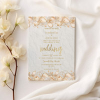 Luxe or blanc Mariage dentelle fleurie française