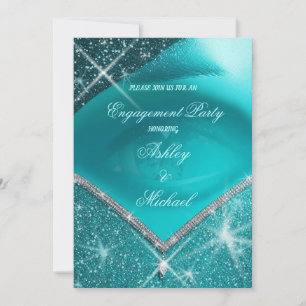 Invitation Luxe sophistiqué vert turquoise EyE tendance