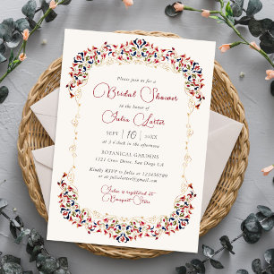Invitation Luxueux floral botanique Paisley Shower de mariage