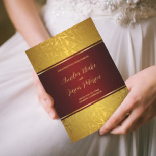 Invitation Luxueux Motif de liage en or gravé