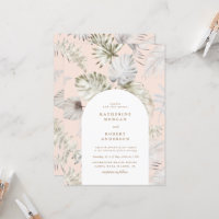 Luxueux Silver Tropical Foliage Mariage
