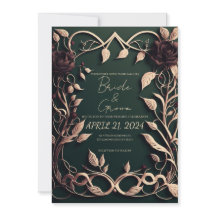 Luxueux vert foncé et or.