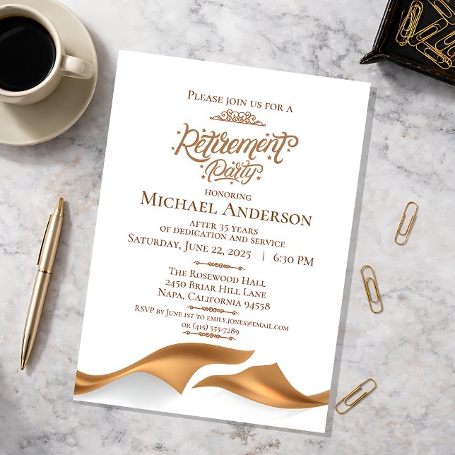 Invitation Luxurious Retirement Party (Luxurious Retirement Party Invitation)
