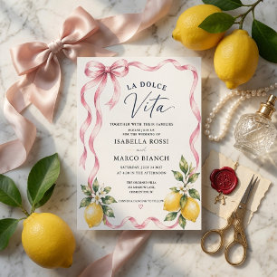 Invitation Luxury Coquette La Dolce Vita Côte Amalfitaine
