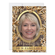 Luxury Gold Floral Photo personnalisée 50 Et Fabul