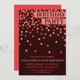 Invitation Luxury Sparkle Parties scintillant Confetti 69e an