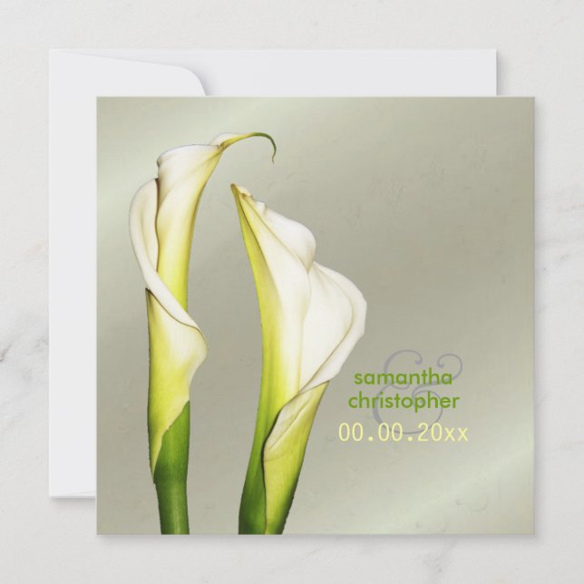 Invitation Lys de Calla/Invitations de mariage (Devant)