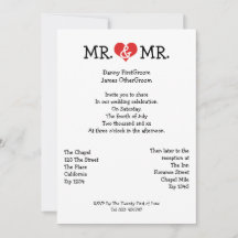 M. et M. Love Heart Mariage gay