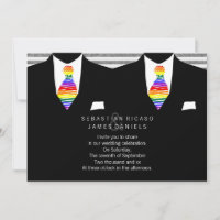 M. et M. Suit et Rainbow Cravate Mariage gay