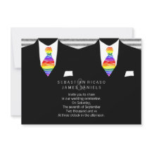 M. et M. Suit et Rainbow Cravate Mariage gay