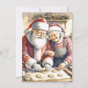 Invitation M. et Mme Claus Baking Cookies Custom Christmas