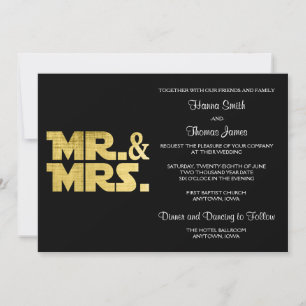 Invitation M. et Mme Mariage
