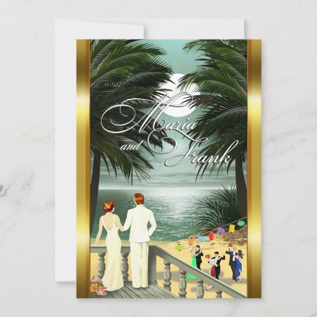 Invitation M&F Mariage Champagne Shimmer (Devant)