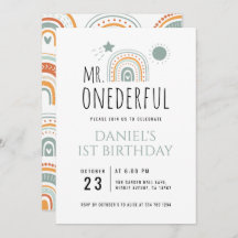 M. Onederful Boho Arc-en-ciel Premier anniversaire