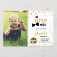 M. Onederful Gold Confetti photo de premier annive