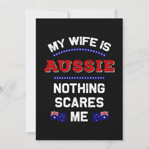 Invitation Ma femme est Australienne sous la monarchie Austra