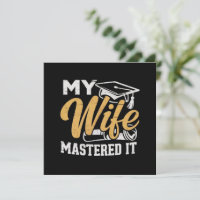 Ma femme l'a maîtrisé Porte-nom de diplômé de mast