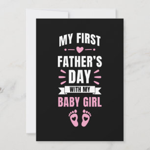 Invitation Ma première Fête des pères bébé nouveau-né fille f