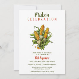 Invitation Mabon Automne Equinox Récolte Corn Bouquet