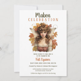 Invitation Mabon Récolte Automne Equinox Rétro Fairy