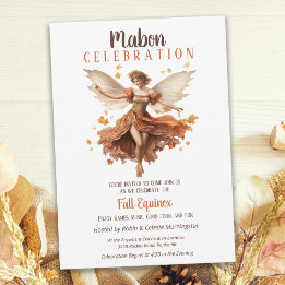 Invitation Mabon Récolte Automne Equinox Rétro Fairy