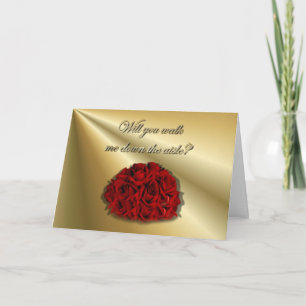 Invitation M'accompagneras-tu à l'autel ? Église de mariage