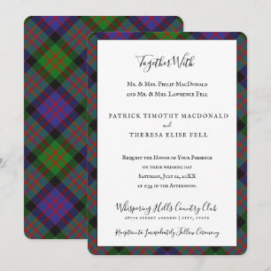 Invitation MacDonald Clan Tartan Scottish Plaid