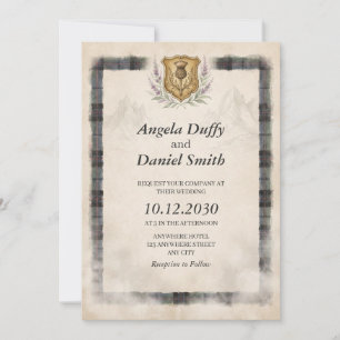 Invitation MacFie Tartan Île de Skye Mariage Moody