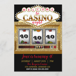 Invitation machine à sous casino Las Vegas casino nuit