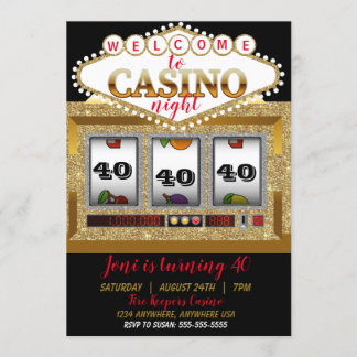 Invitation machine à sous casino Las Vegas casino nuit