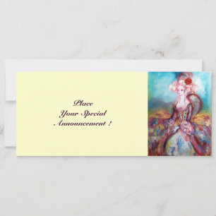 Invitation MADAME POMPADOUR , Fête de costume doré chic