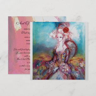 Invitation MADAME POMPADOUR Métallisé argent