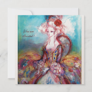 Invitation MADAME POMPADOUR, soirée costumée classique