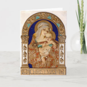 Invitation Madone de Noël de Leyendecker