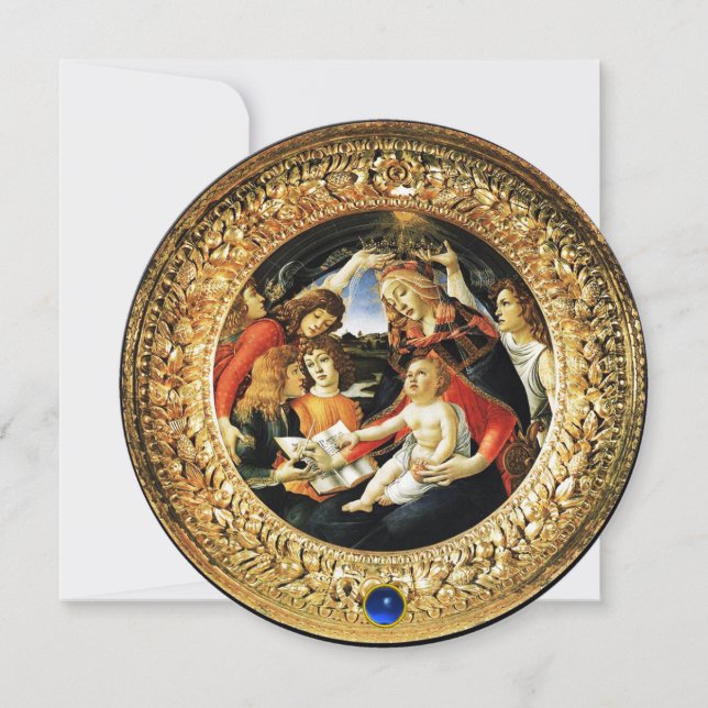 Invitation Madonna de Magnificat Christmas Party Blue Gem (Devant)