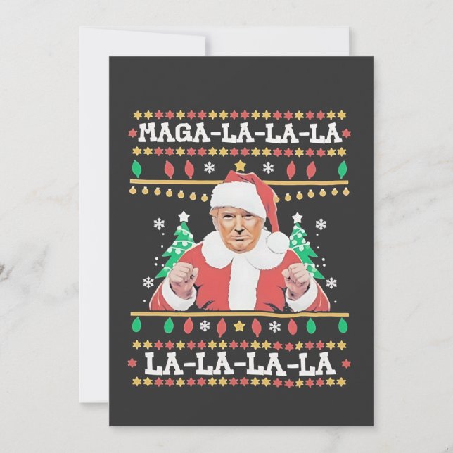 Invitation Maga La La La Trump Noël Inauguration 47e (Devant)