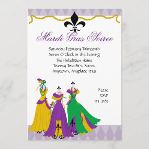 Invitation Magasin de vêtements Mardi Gras