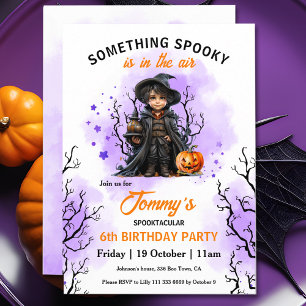 Invitation Magasin mignon Purple Orange Halloween Anniversair