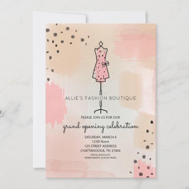 Invitation Magasin Ouverture de la grande robe d'ouverture Pi (Devant)