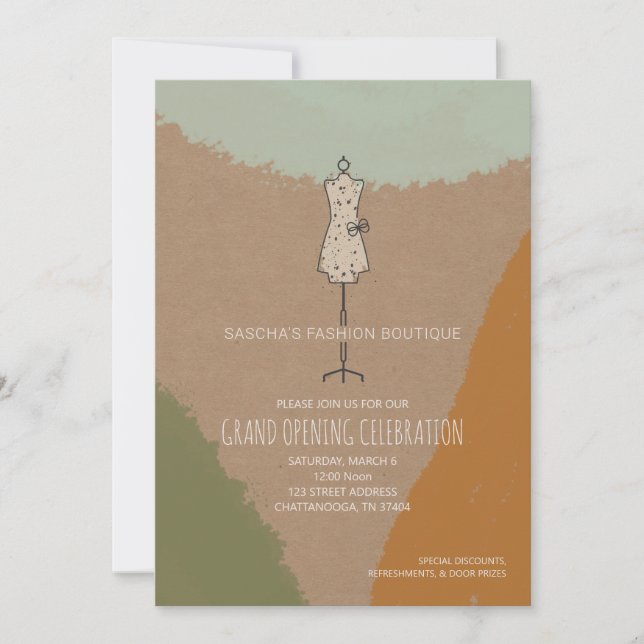 Invitation Magasin Ouverture du Grand Formulaire d'ouverture  (Devant)