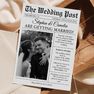 Invitation Magazine Editorial Journal Mariage Détails photo