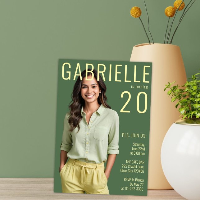 Invitation Magazine minimaliste moderne inspiré 20e anniversa (Créateur téléchargé)