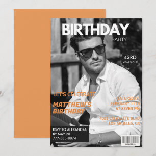 Invitation Magazine noir et blanc Editorial 43e anniversaire