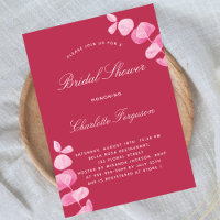 Magenta blanc eucalyptus luxe nuptiale douche