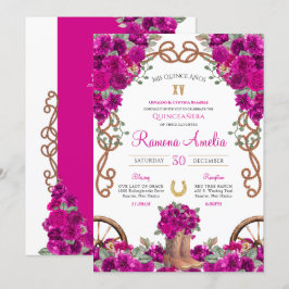 Invitation Magenta Russe Ouest Charro Cowboy Boots Quince