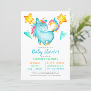 Invitation Magic Boys Unicorn Baby shower