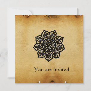 Invitation MAGIC EVENT papier d'or métallique