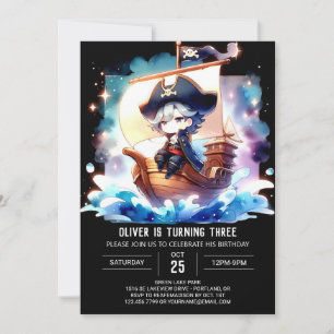 Invitation Magic Kids Pirate Anniversaire